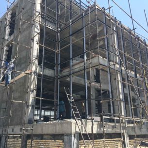 The construction of Pardis Technology Park Administrative Building