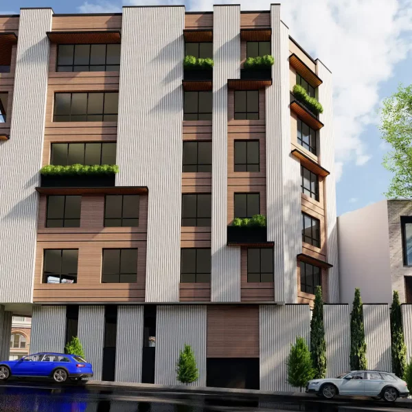 Design renderings of the facade of Nilgoon residential complex